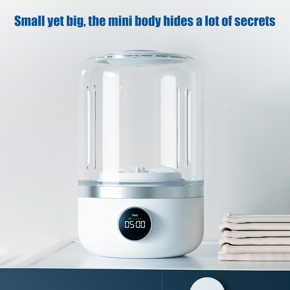 Portable Rechargeable Mini Washing Machine – Cordless Laundry Cup for Underwear & Socks Cleaning