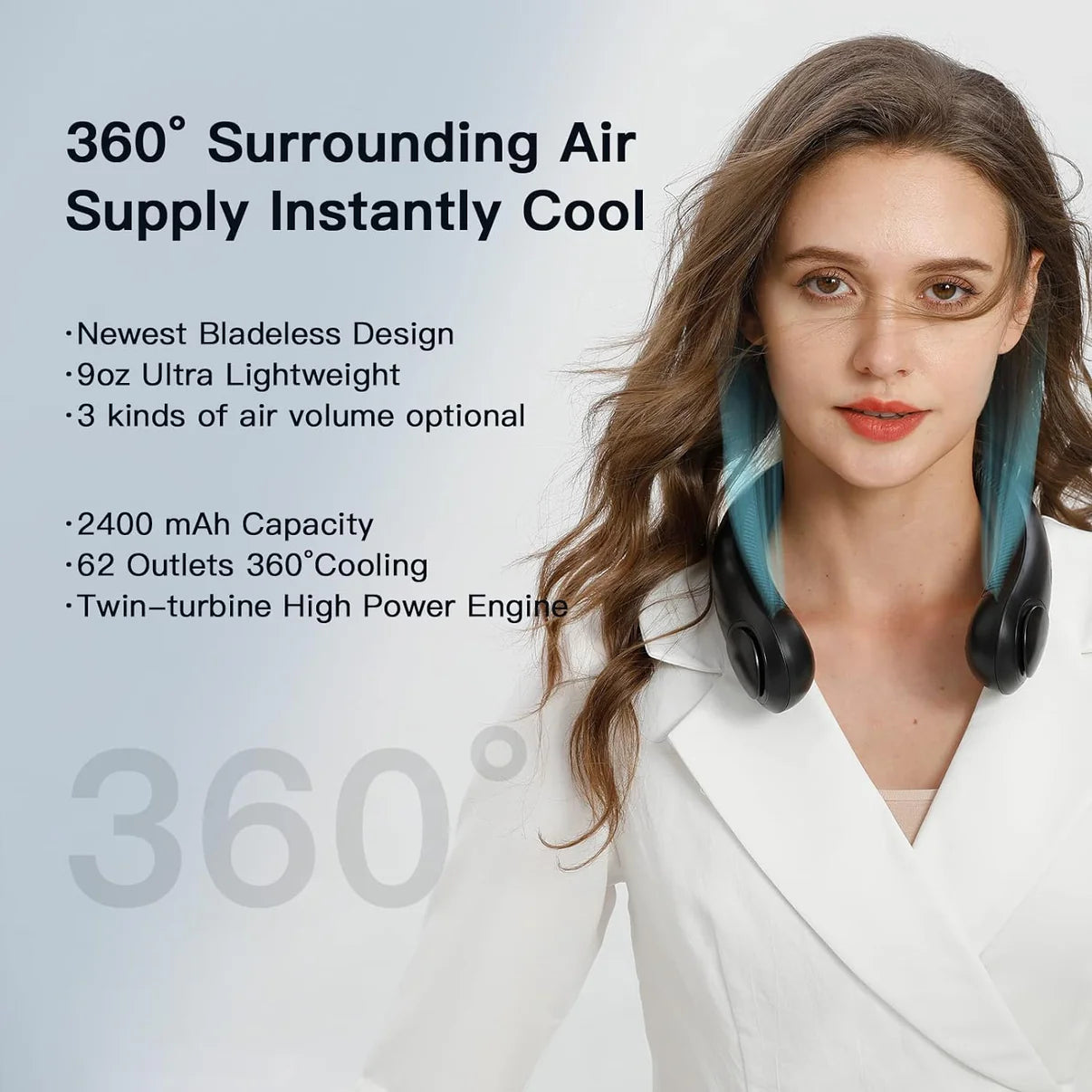 Portable Neck Fan USB Rechargeable
