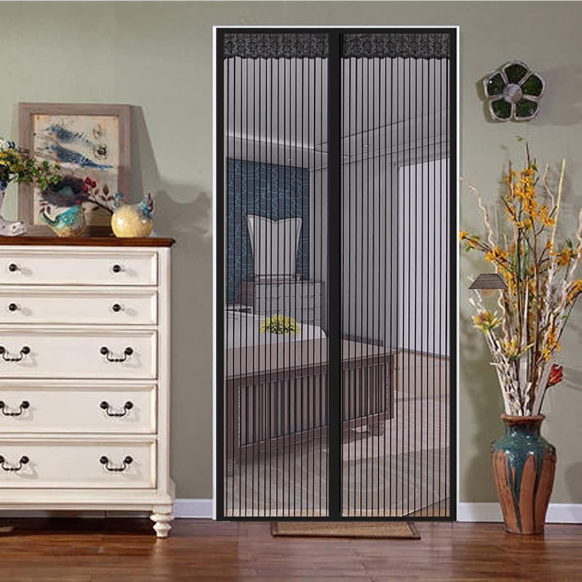 Magnetic Screen Door – Hands-Free Self-Closing Mesh, Anti-Mosquito & Bug Protection for Bedroom, Balcony, Kitchen & Living Spaces