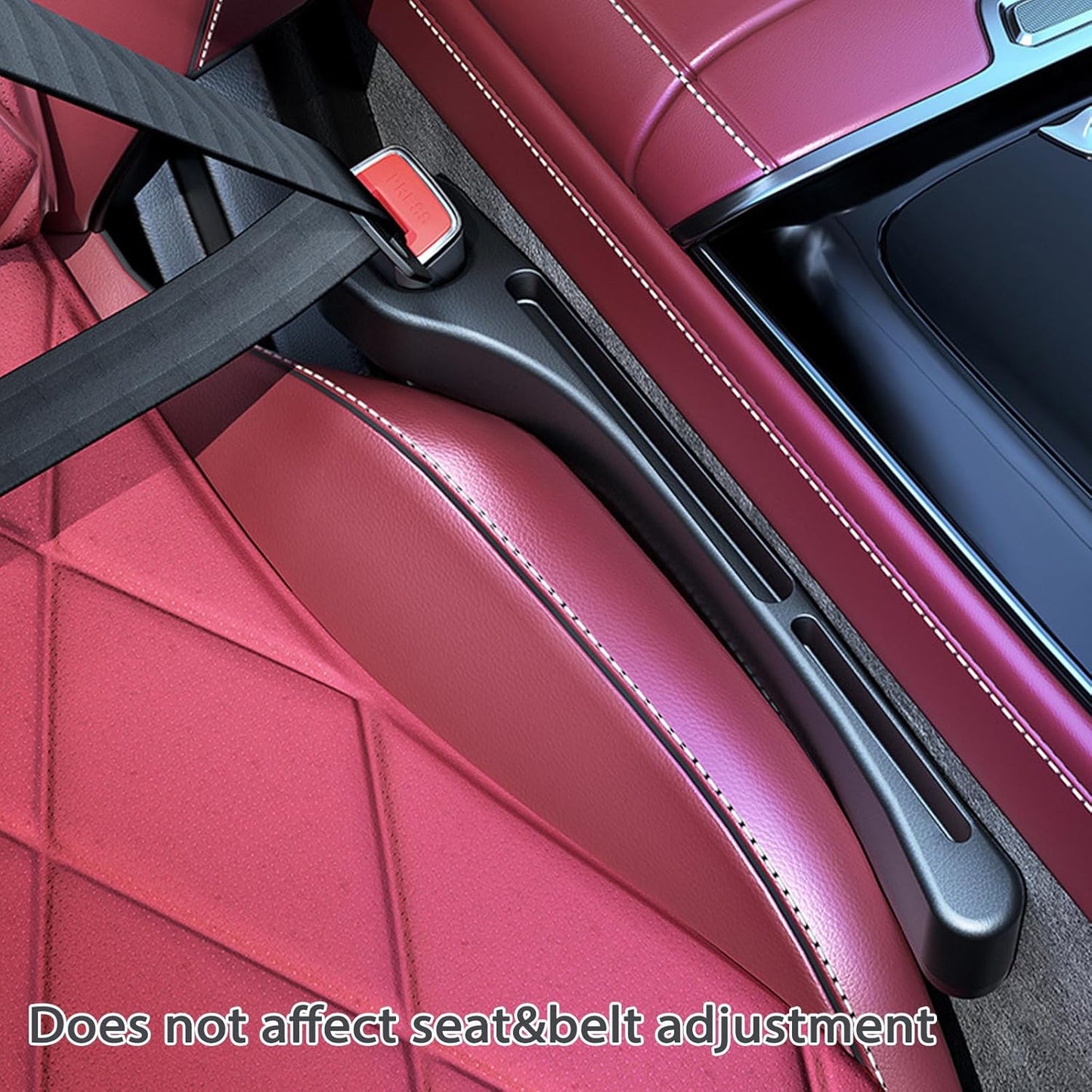Leakproof Car Seat Gap Filler & Organizer – Wipeable, Water-Resistant Plugging Strips (Black)