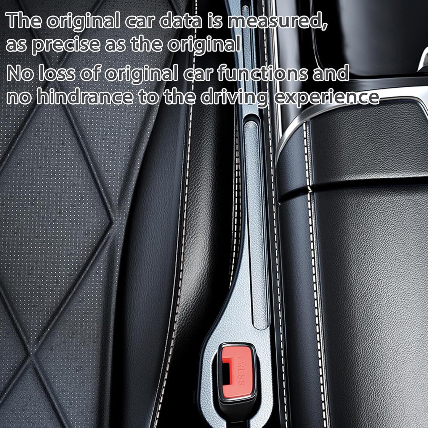 Leakproof Car Seat Gap Filler & Organizer – Wipeable, Water-Resistant Plugging Strips (Black)