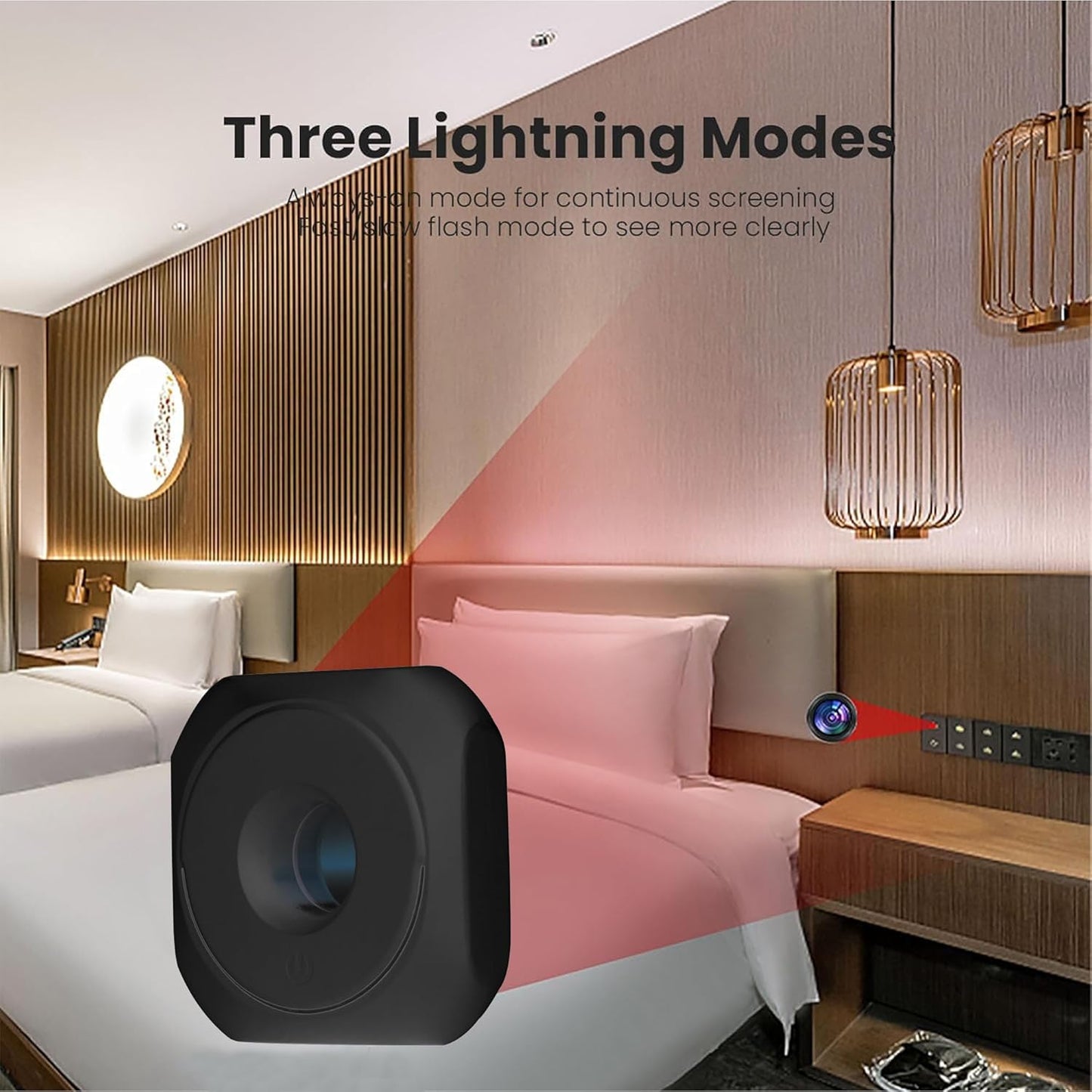 Portable Anti-Spy Hidden Camera Detector – Wireless Infrared Sweeper for Home, Office & Travel