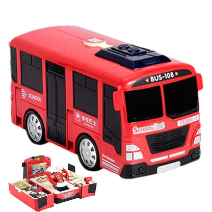 Transformer Bus Toy with Steering Wheel For Kids