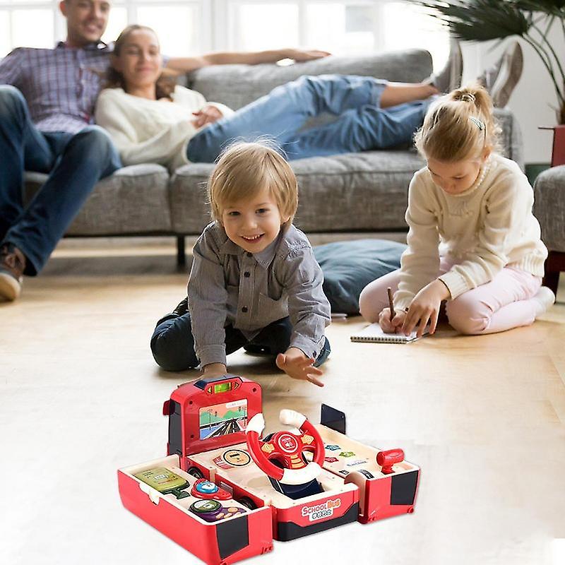 Transformer Bus Toy with Steering Wheel For Kids