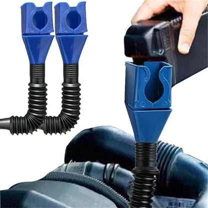 5 Pcs Retractable Auto Fuel Funnel Set - Flexible Wide Mouth Plastic Funnels for Engine Oil, Gasoline, Diesel & Liquid Transfer (Cars & Motorcycles)