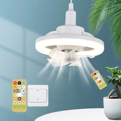 360-degree rotating LED fan light