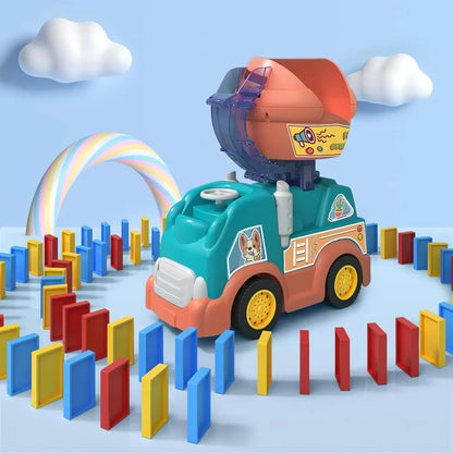 Electric Car Toy Electric Domino Engineering Truck with Automatic