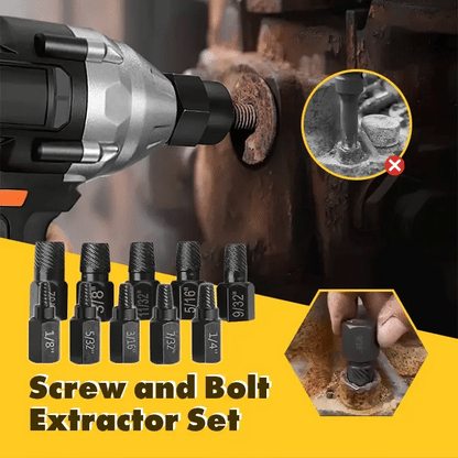Universal Broken Screw and Bolt Extractor Set – Perfect for Removing Threaded Pipes, Fittings, and Pins (Set of 10 Screw)
