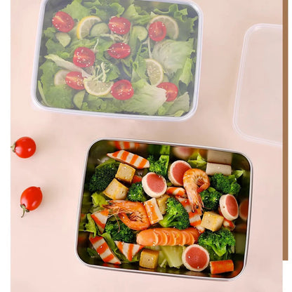 Stainless Steel Rectangular Tray With Lid