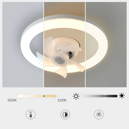 360-degree rotating LED fan light