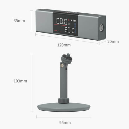 2-in-1 Digital Laser Angle Ruler & Protractor – Type-C Rechargeable Angle Gauge with Mounting Bracket