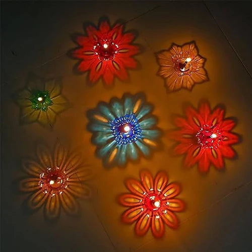 3D Reflection Diya (Set of 12)