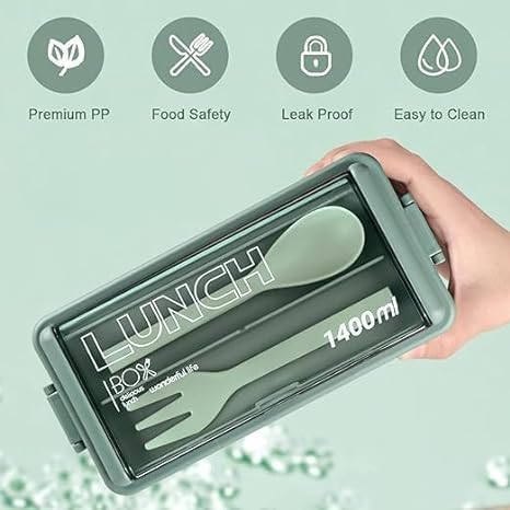 Executive Reusable Lunch Box – Airtight, Durable Tiffin Container with Safety Lock for Adults & Kids