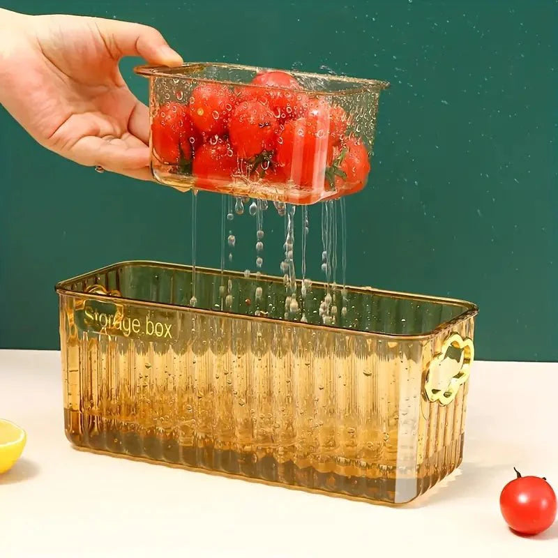 Hollow Design Luxury Draining Storage Box