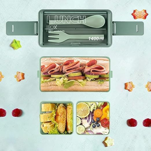 Executive Reusable Lunch Box – Airtight, Durable Tiffin Container with Safety Lock for Adults & Kids