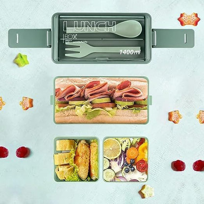 Executive Reusable Lunch Box – Airtight, Durable Tiffin Container with Safety Lock for Adults & Kids