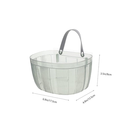 4pcs Hanging Storage Baskets – Desk Organizers, Garlic & Vegetable Storage Bins, Kitchen Decor Plastic Baskets for Ginger & More