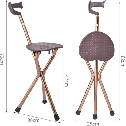 FOLDABLE CHAIR WITH SUPPORT STICK