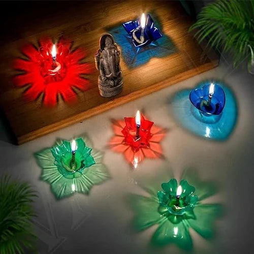 3D Reflection Diya (Set of 12)