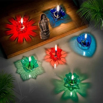 3D Reflection Diya (Set of 12)