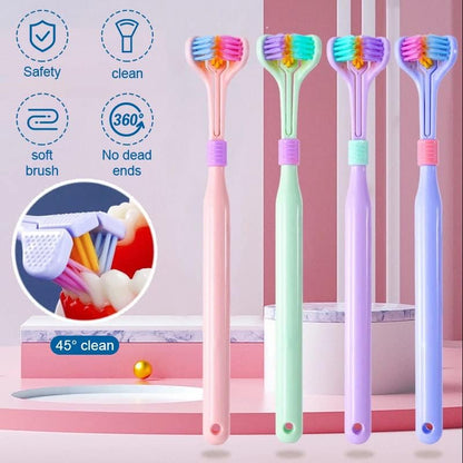 3-Sided Ultra Soft Toothbrush – 360° Gentle Cleaning for a Healthier Smile