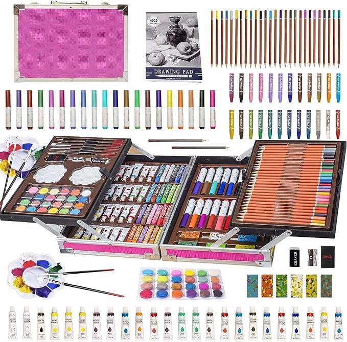 145-Piece Baby Girl Color Set with Metal Bag – Perfect Gift for Little Ones