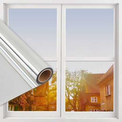 Silver Reflective One-Way Mirror Window Film – Ultimate Daytime Privacy, Heat Control & UV Protection