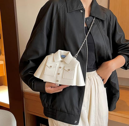 Women's Crossbody Chain Bag – Stylish PU Leather Shoulder Bag with Lipstick Pouch