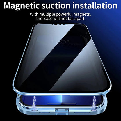 Exclusive Privacy Magnetic Glass Phone Case With 360° Protection