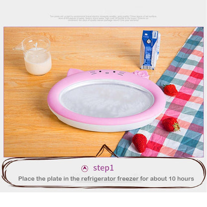 DIY Ice Cream Maker Pan – Food-Grade Frozen Yogurt, Sorbet & Gelato Fun for the Whole Family (Pink)