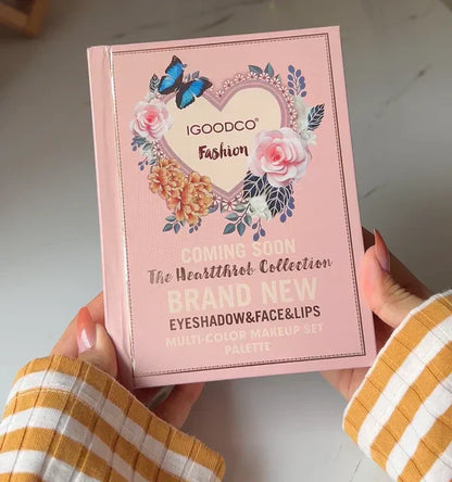 5-in-1 Fashion Makeup Palette Book – All-in-One Beauty Essentials for Eyes, Lips, and Face