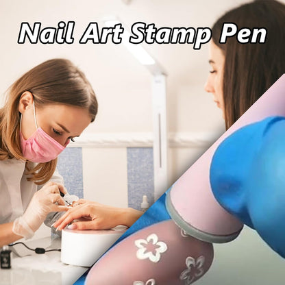 15-Piece Nail Art Stamp Pen Set - DIY Nail Stamping Tools for Flowers, Dots & Creative Designs - Easy-to-Use Nail Graffiti Kit