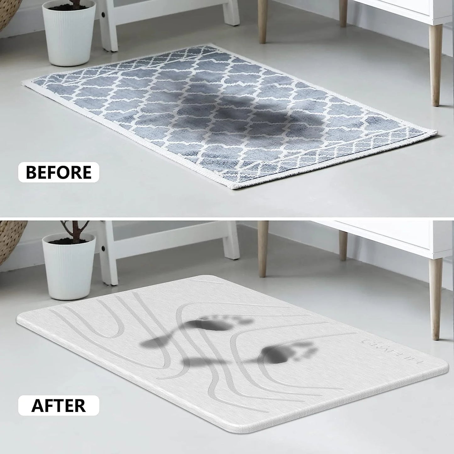 Stone Bath Mat - Non-Slip Super Absorbent