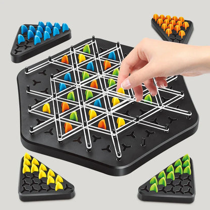 Chain triangle chess game