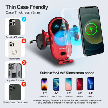 Smart Car Wireless Charger Phone Holder