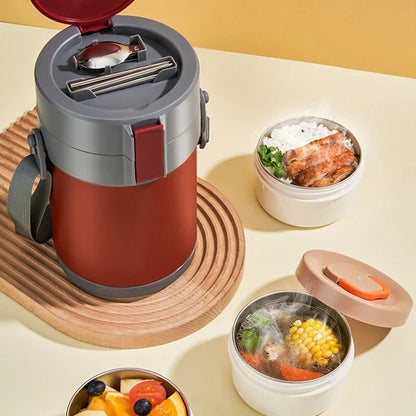 Stainless Steel Multi-layer Large-capacity Extra-long Insulated Lunch Box