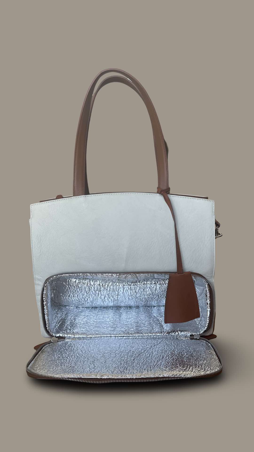 👜 Premium Leather Work Bag with Insulated Compartment