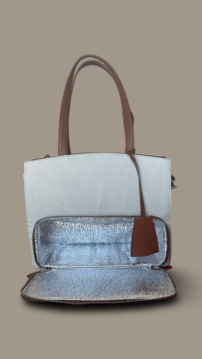 👜 Premium Leather Work Bag with Insulated Compartment