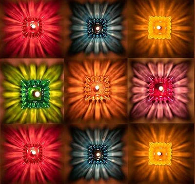 3D Reflection Diya (Set of 12)