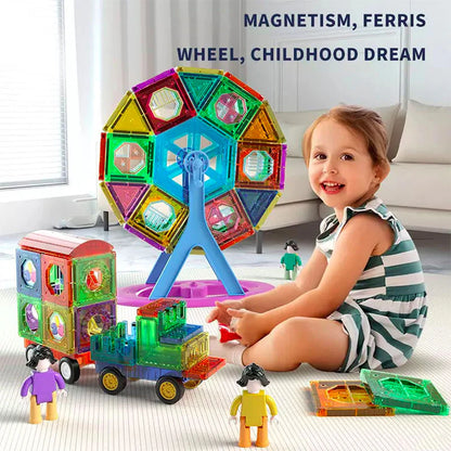 Magnetic Building Tiles DIY Construction Toy 120 Pcs