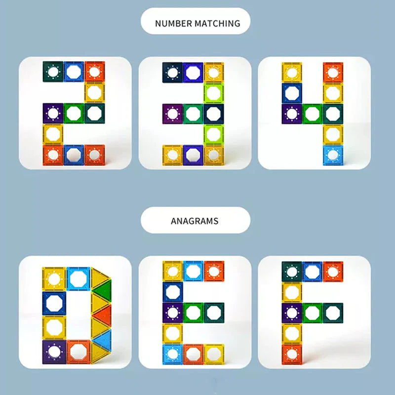 Magnetic Building Tiles DIY Construction Toy 120 Pcs