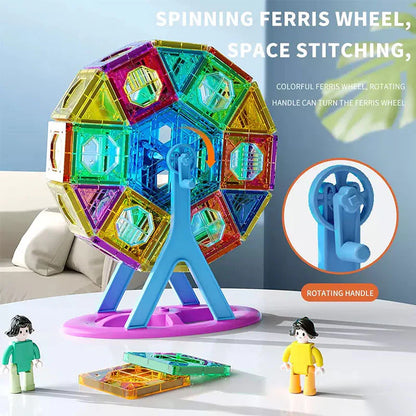 Magnetic Building Tiles DIY Construction Toy 120 Pcs