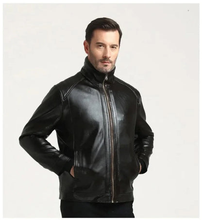 Classic Men‘s Faux Leather Jacket