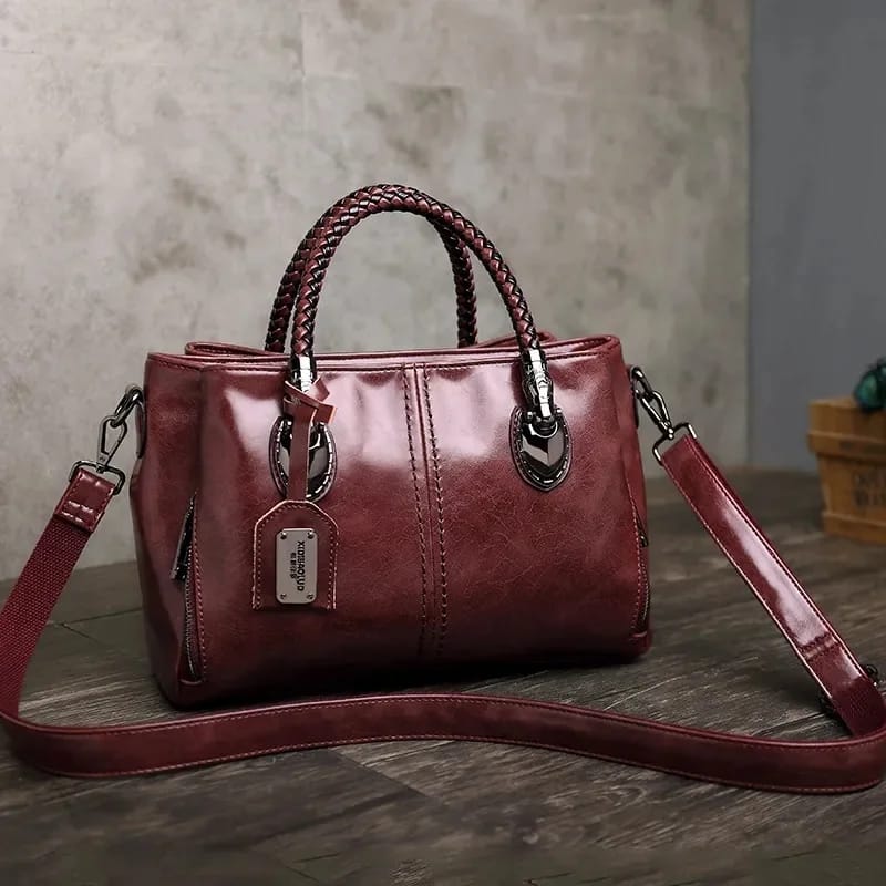 VINTAGE TRIPLE CROSSBODY LEATHER BAG