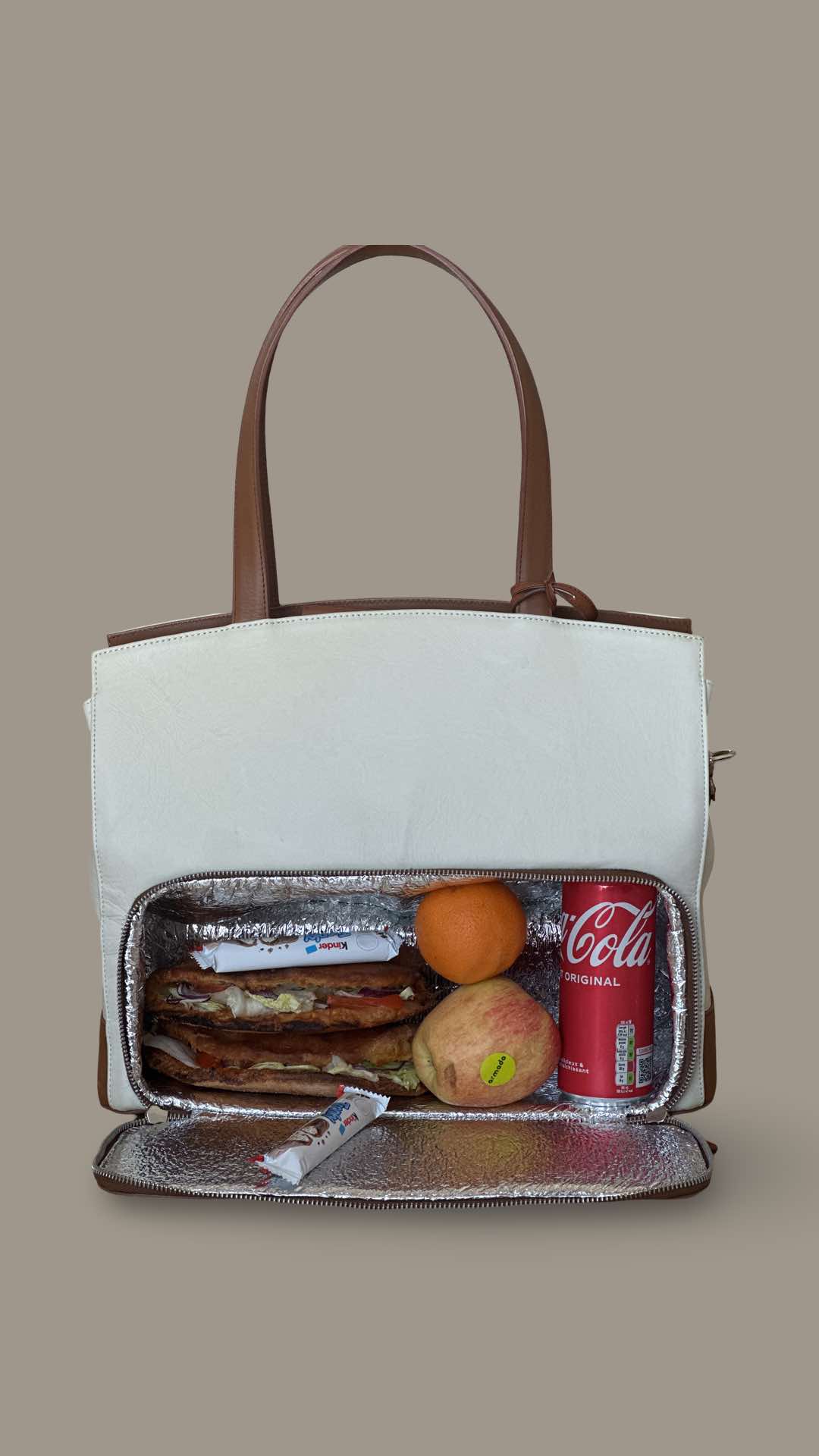👜 Premium Leather Work Bag with Insulated Compartment
