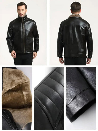 Classic Men‘s Faux Leather Jacket