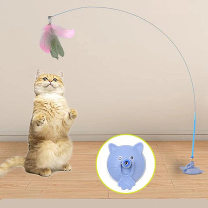 Automatic cat toy with strong suction cup 🌟 ⚡