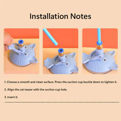 Automatic cat toy with strong suction cup 🌟 ⚡